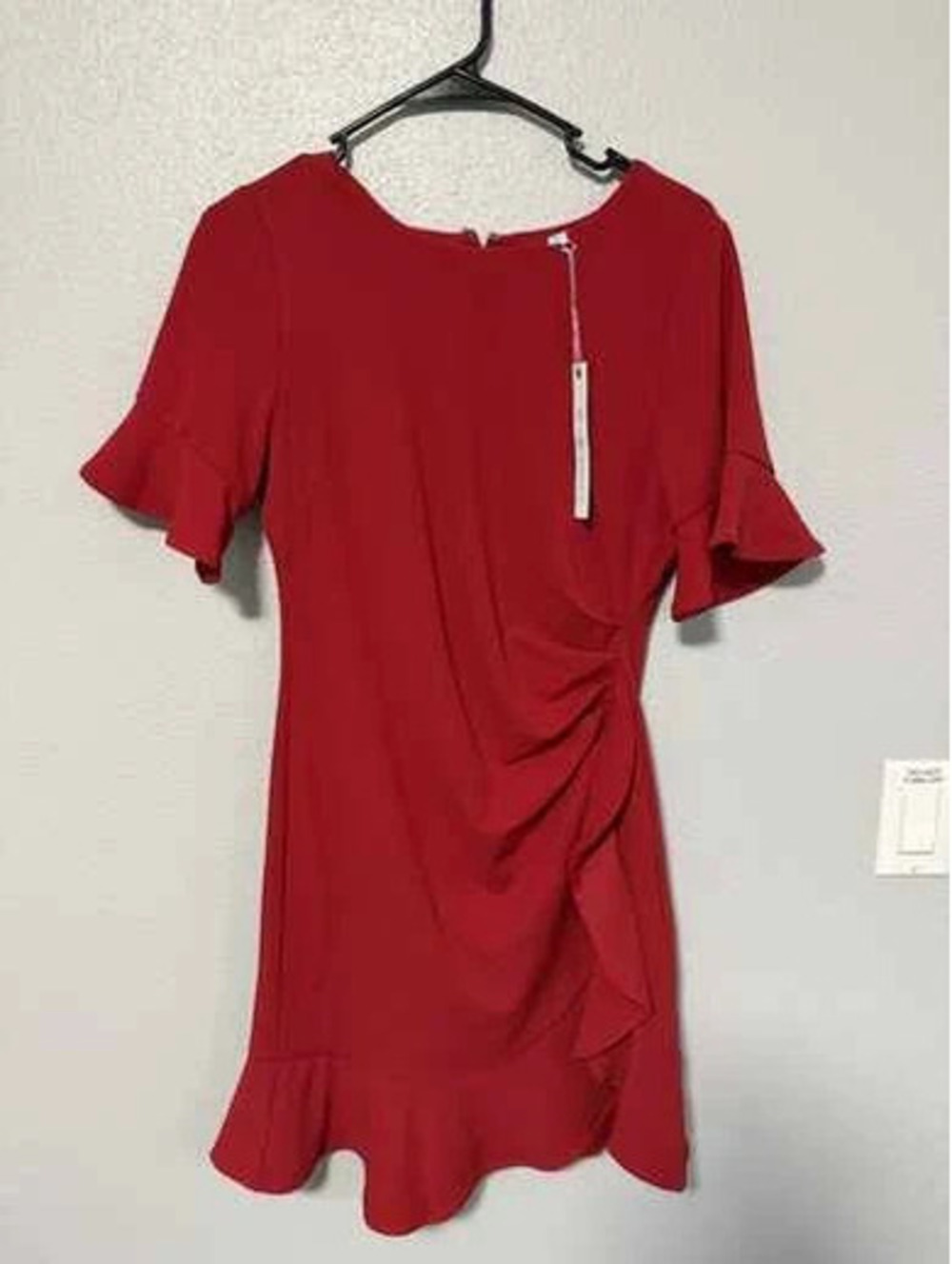 # 6123 NWT She + Sky Red Ruffle Dress Size M
